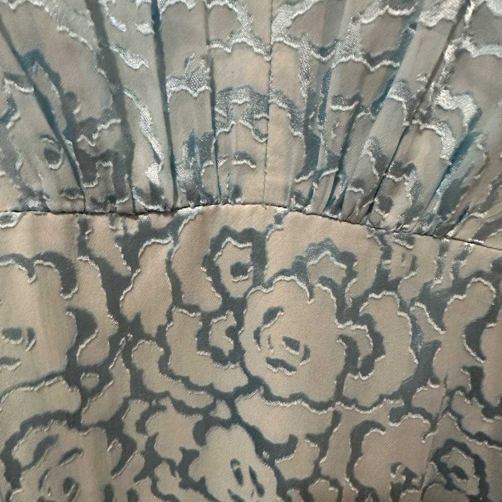 SALONI Light Blue Dress with Floral Accents - Picture 4 of 4